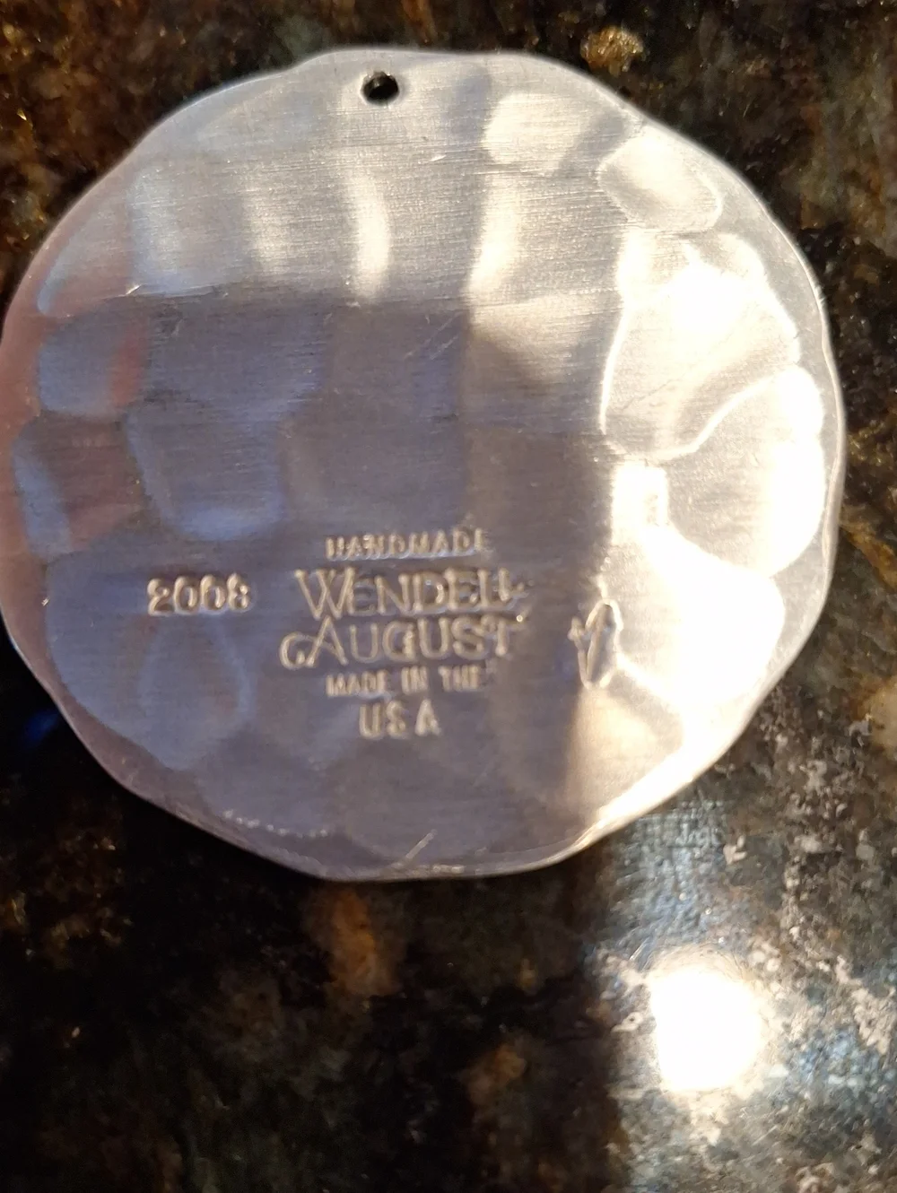 Set Of 3 Wendel August Holiday Pewter Ornament Medallions - Aluminum